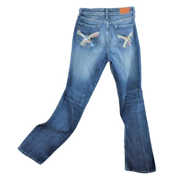 Vigoss Blue Wash Boot-Cut Embellished Jeans, Size 5 - Picture 4 of 6